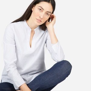 EVERLANE Cotton Split-Neck Shirt